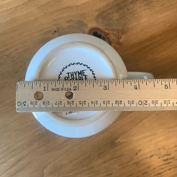 Thyme & Table Coffee Mug Stoneware Triangle Print Ceramic 20oz. White Gray - Picture 10 of 10